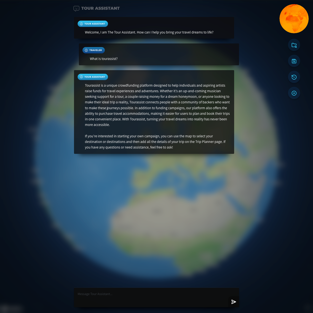 AI Chat Bot | www.tourassist.me